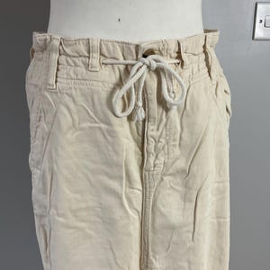 Free People Maxi skirt cream chino drawstring front split pockets label * Bild 2