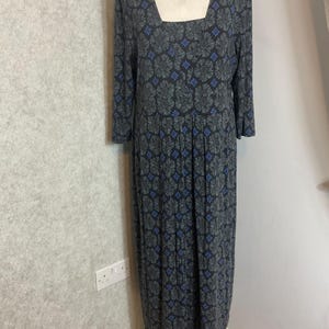 chinese dress ladies Seasalt Ladies Secret Cove 3/4 Sleeve Midi Dress Woodblock Bloom Marit