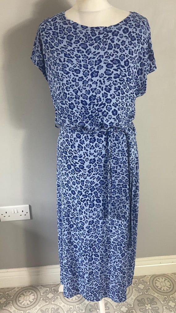 blue leopard midi dress Ethereal Bluebell Gown– Teuta Matoshi main image 0
