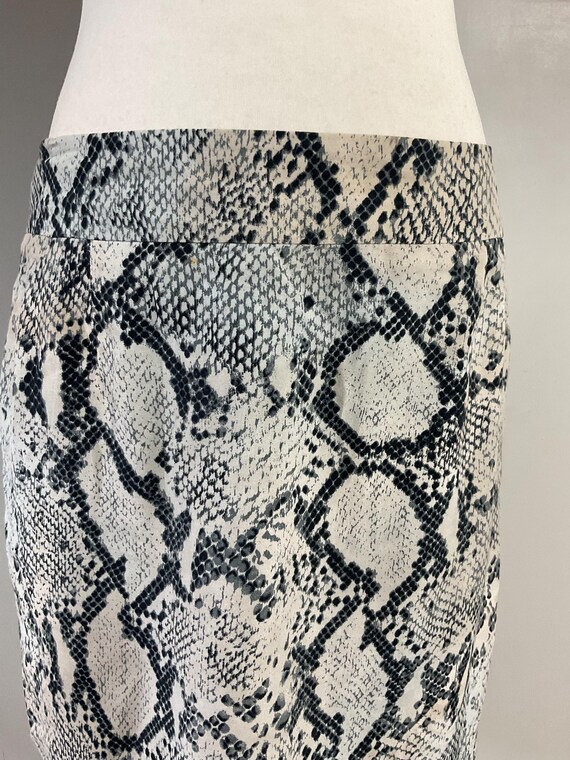 Laura Ashley snake python print viscose midi penc… - image 2