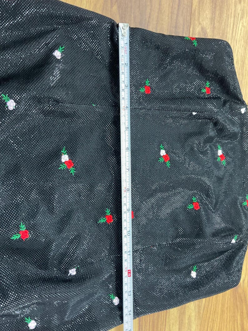 Urban Outfitters Black Mini Dress Floral Embroidered Mesh Y2K Party Size S image 8