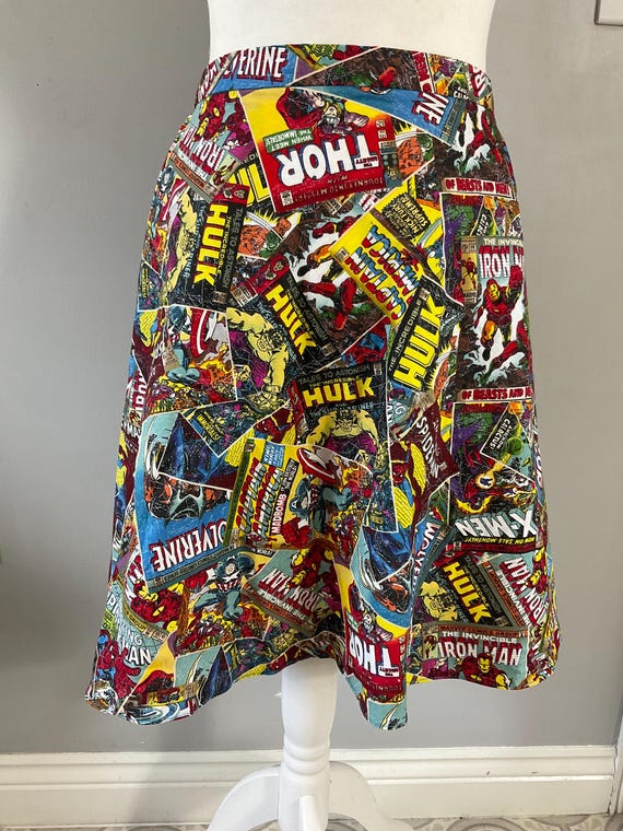 Marvel comics multicoloured full circle midi Skir… - image 3