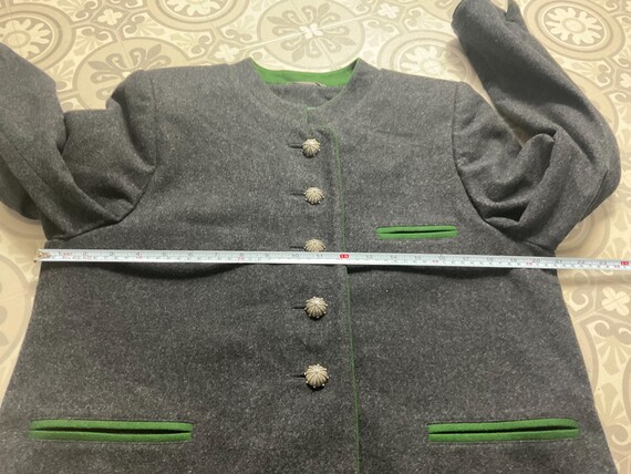 VTG black statement button inverted pleat blazer … - image 7