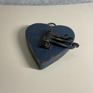 Bruka Design Sweden Heart Wall Hooks Blue Wooden Hanging Rack Rustic Shabby Chic
