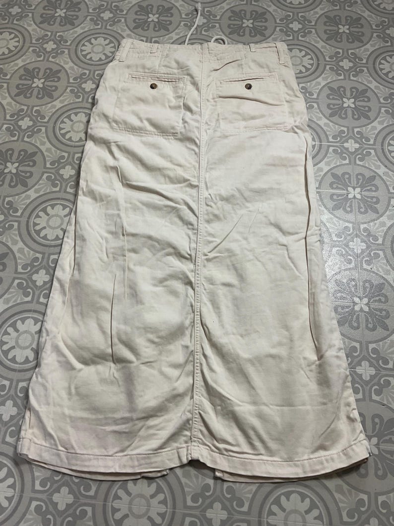 Free People Maxi skirt cream chino drawstring front split pockets label * Bild 8