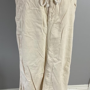 Free People Maxi skirt cream chino drawstring front split pockets label * Bild 1