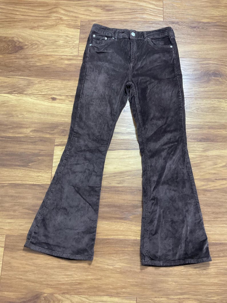 BDG Urban Outfitters Brown Corduroy Flare Trousers W29 L30 zdjęcie 1