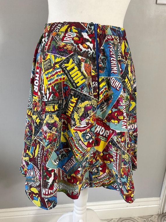 Marvel comics multicoloured full circle midi Skir… - image 4