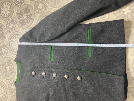 VTG black statement button inverted pleat blazer … - image 6