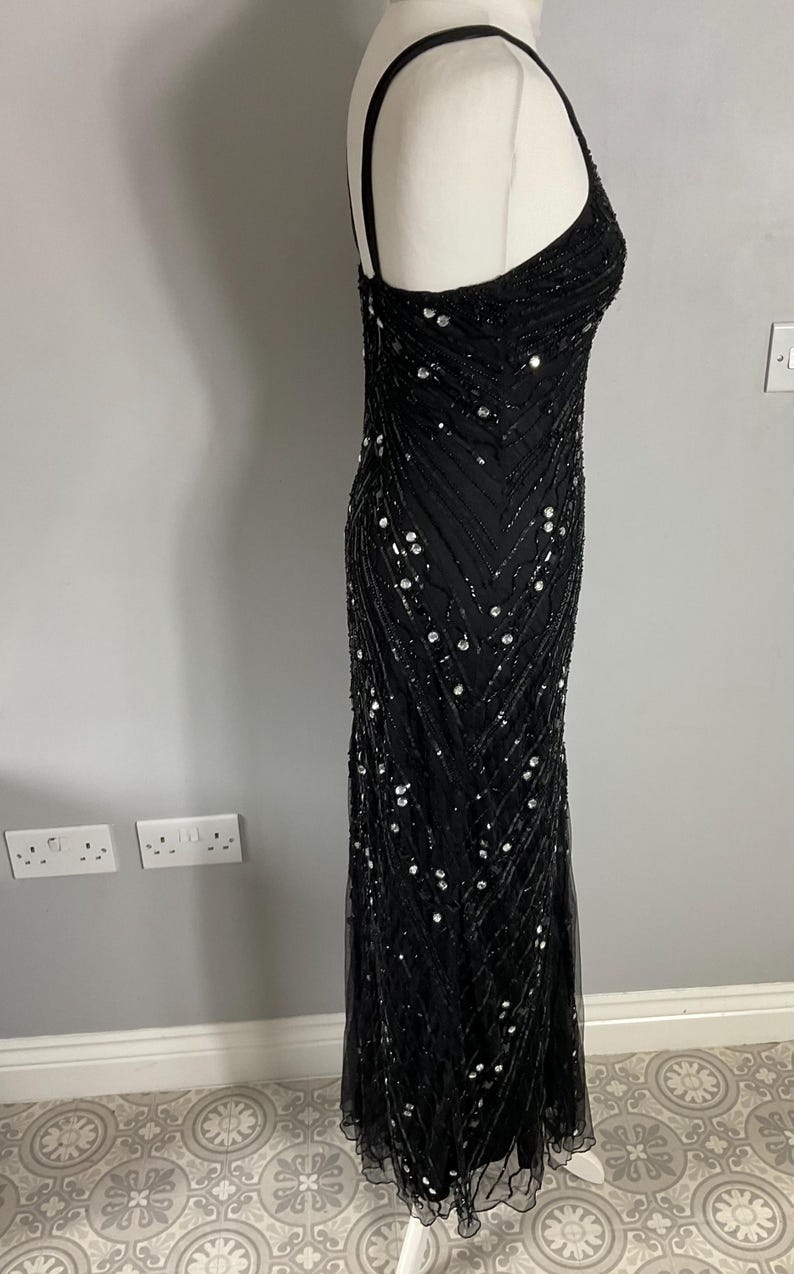 Black Beaded Maxi Dress