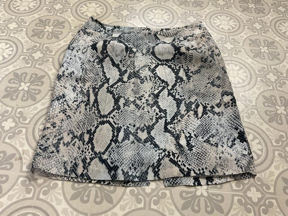 Laura Ashley snake python print viscose midi penc… - image 5