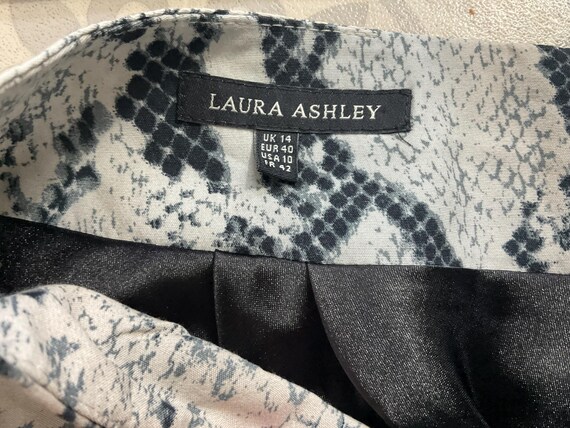 Laura Ashley snake python print viscose midi penc… - image 8