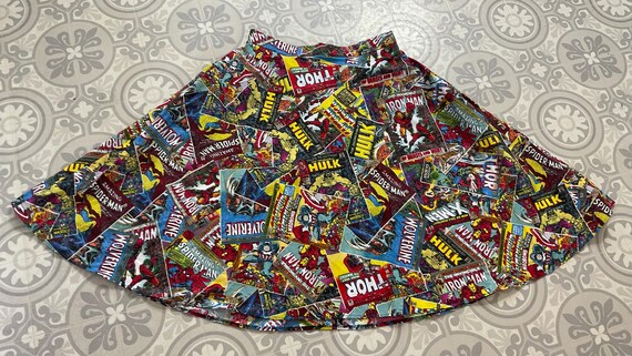 Marvel comics multicoloured full circle midi Skir… - image 1