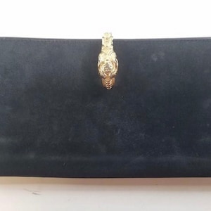 Rara cartera de ante Gucci con cabeza de serpiente