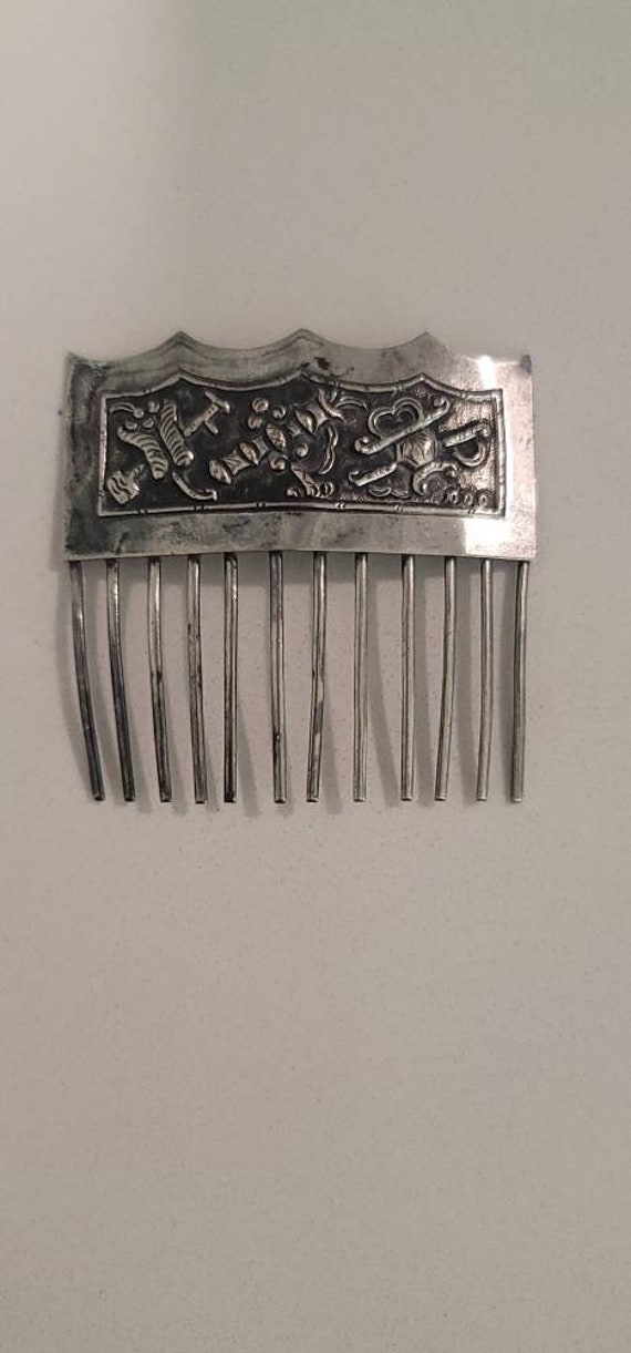 Vintage Sterling Silver Hair Comb