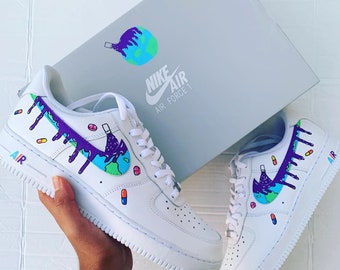 drip custom air force ones