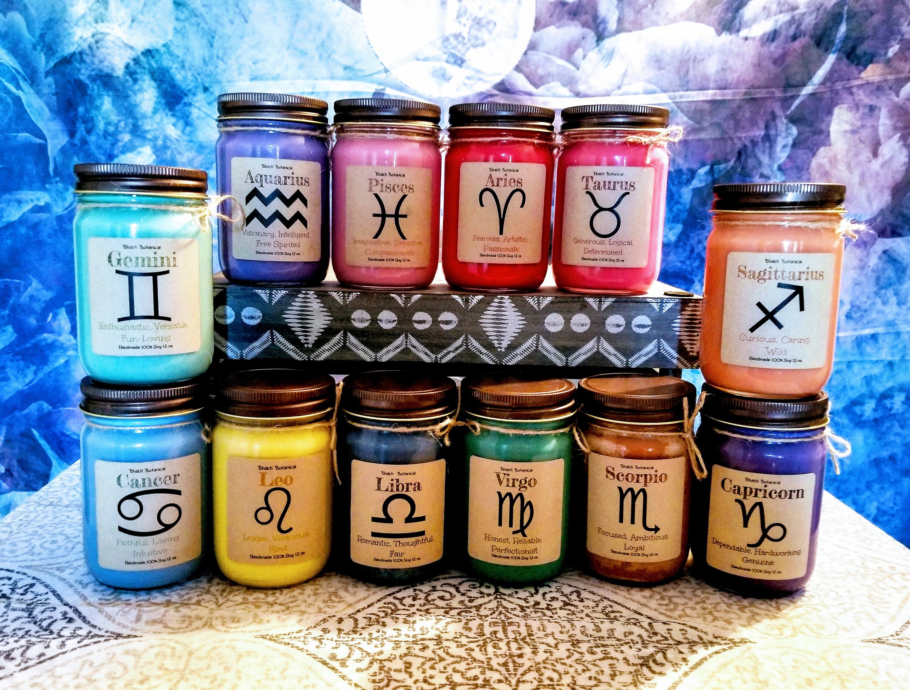 Perfect Gift Set Zodiac Candle w/ Natural Bath Soak 12oz Etsy