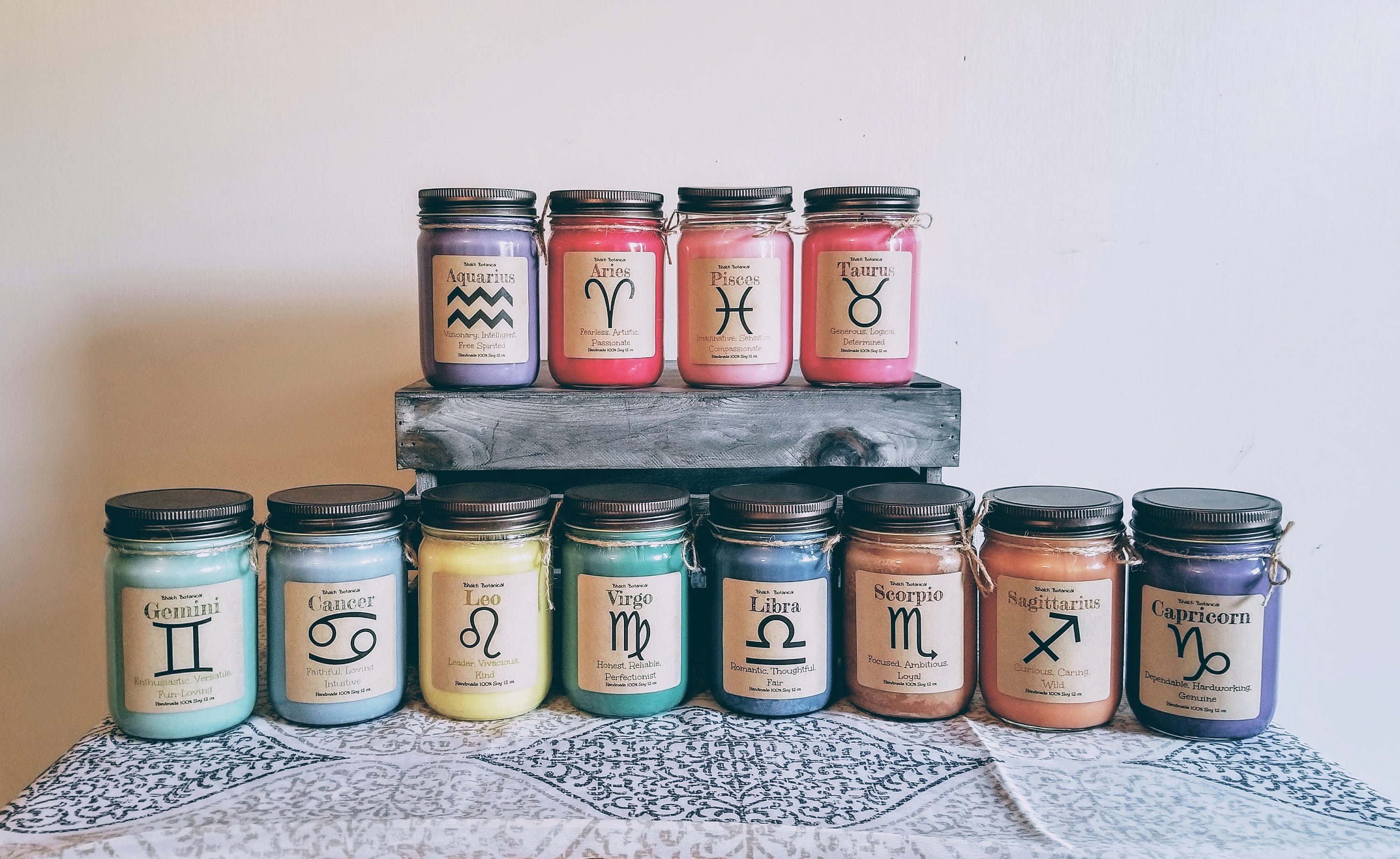 Sternzeichen Kerzen Astrologie Kerze Geburtstag Kerzen Etsy