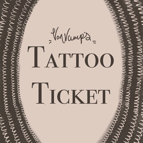 Tattoo Ticket Etsy