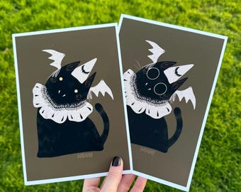 Vamp Cat Art Print