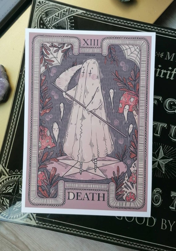 Death Tarot Card Art Print Etsy