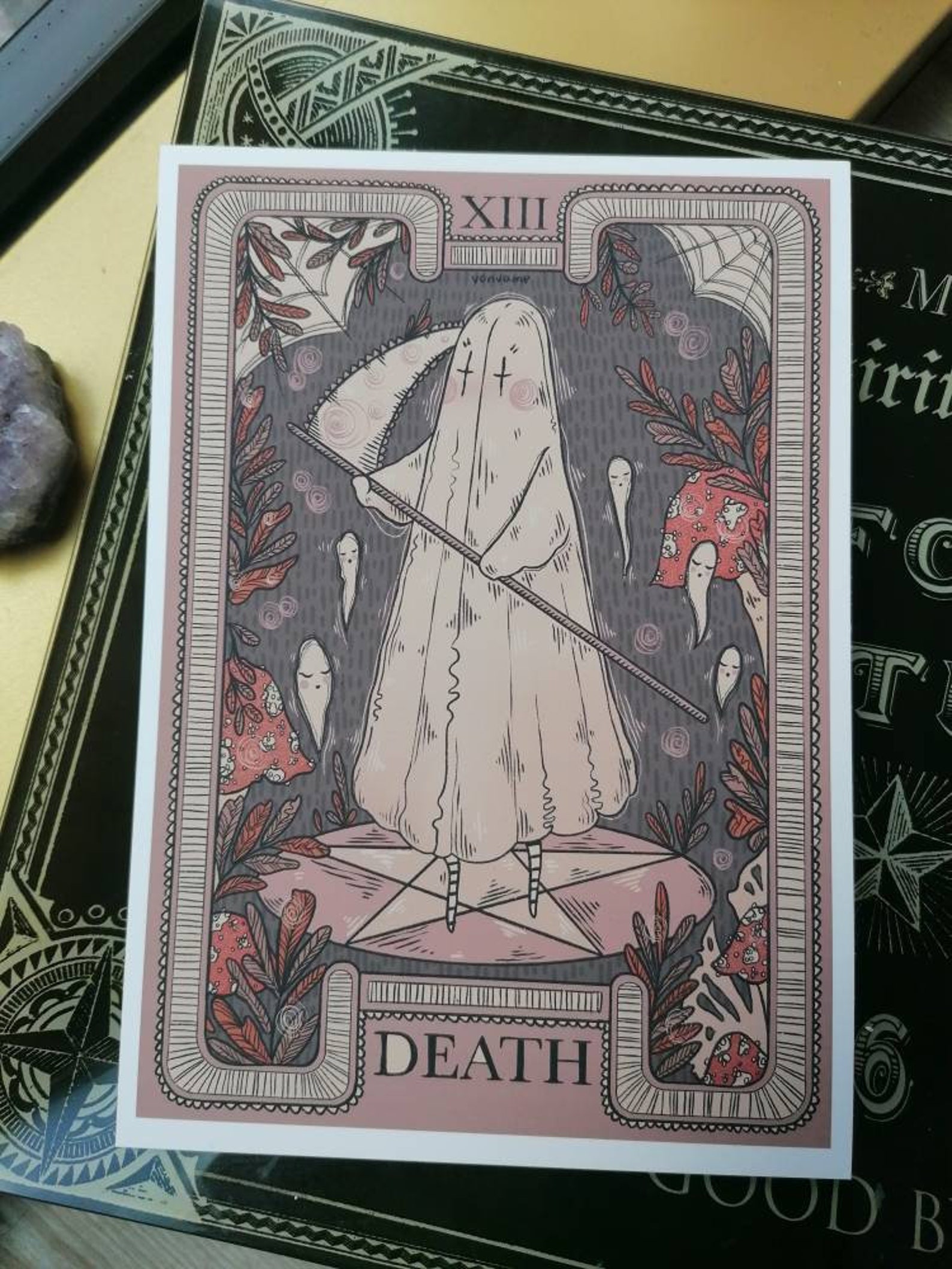 Death Tarot Card Art Print Etsy UK