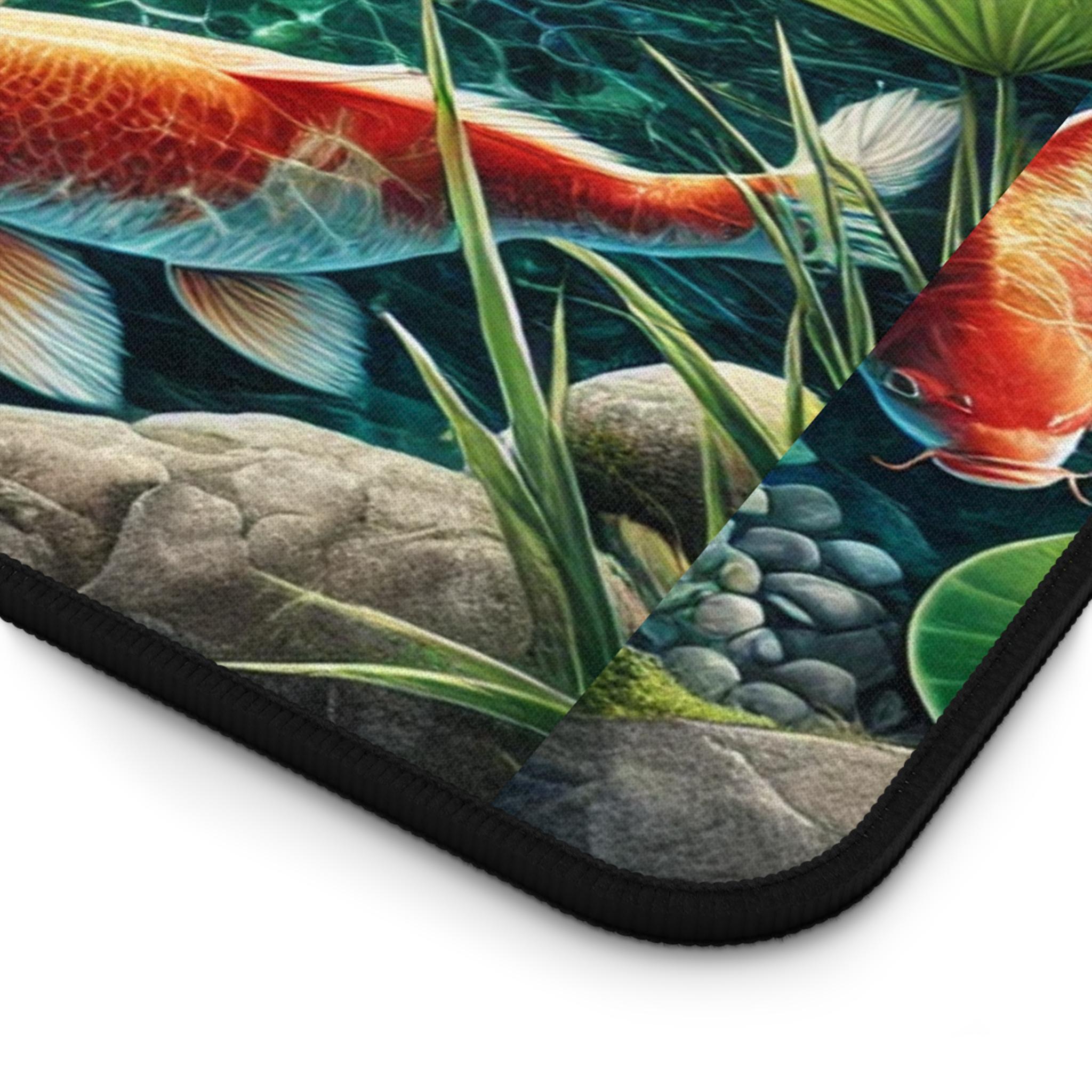 Koi Pond Desk Mat, Koi Fish Playmat, Giant Mousepad, Big Mouse Pad ...