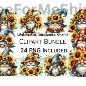 Sunflower gnomes png sublimation design download, cute gnomes png, gnomes png design, sublimate designs download, gnome sublimation