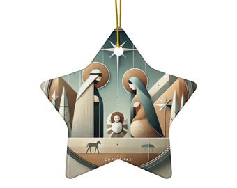 Ozdoba świąteczna na Boże Narodzenie, Ozdoba na Boże Narodzenie, Żłób, Ozdoba religijna, Matka Boska, Święta, Dzieciątko Jezus, Ozdoba chrześcijańska