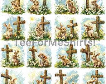 Christian Easter Clipart Religious Easter PNG, Easter Story Clipart, Easter Cross Clipart Jesus Clipart,He Is Risen Clipart Easter Bundle