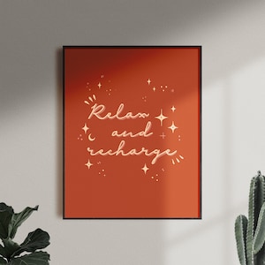 Relax and recharge  |  minimal  |  Poster | digital print