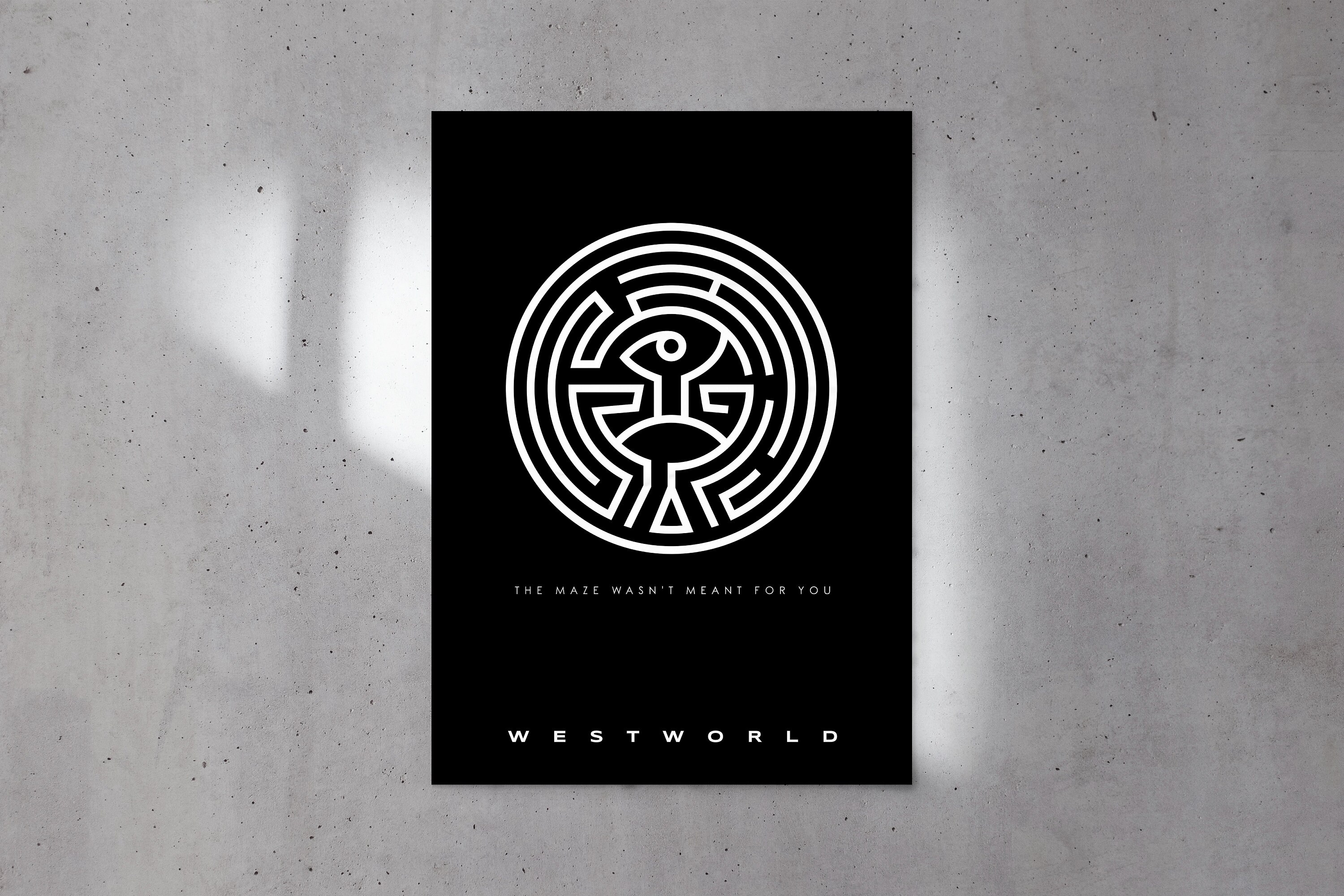 Westworld Arnold's Maze TV Series Poster White Etsy