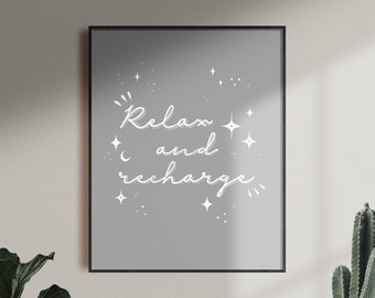 Relax and recharge  |  minimal  |  Poster | digital print