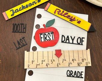 Personalized Back to School Sign, First Day Photo Prop