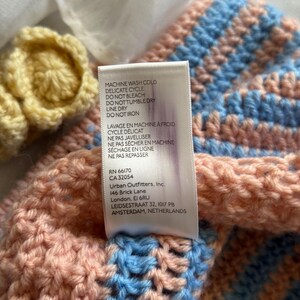 Urban Outfitters Cat Ear Striped Crochet Beanie image 5
