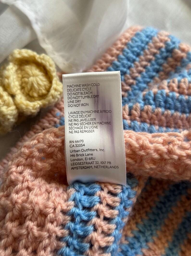 Urban Outfitters Cat Ear Striped Crochet Beanie image 5