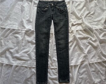 L.A. Idol Y2K Low-Rise Bejeweled Skinny Jeans