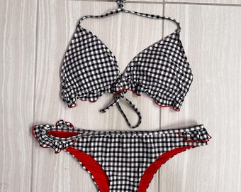 Goldenpoint Gingham Checkered Bikini Set
