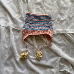 Urban Outfitters Cat Ear Striped Crochet Beanie image 6