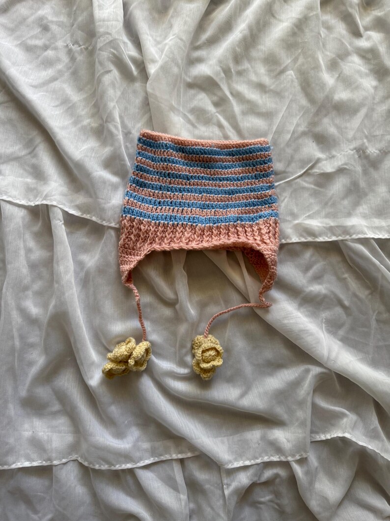 Urban Outfitters Cat Ear Striped Crochet Beanie image 6