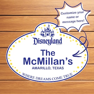 Custom Disneyland Family Name Magnet: Resort Trip Keepsake