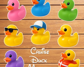 Cruise Duck Magnets: Colorful Cabin Door Decor, Cruise Ship Game
