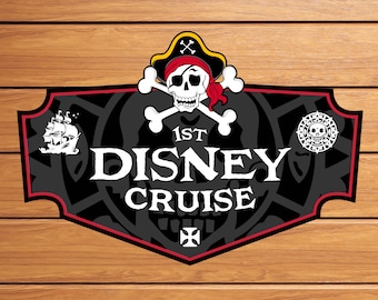 Personalized 1st Disney Cruise Magnet | Pirate Night Door Decor