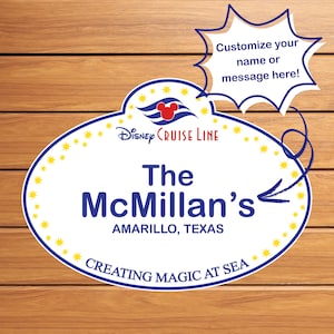 Custom Disney Cruise Door Magnet – Personalized Family Name Tag – DCL Door Sign – Cruise Ship Magnet – Creating Magic at Sea