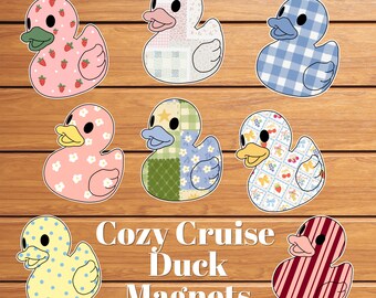 Cruise Duck Magnets: Cozy Quilt Style Stateroom Decor
