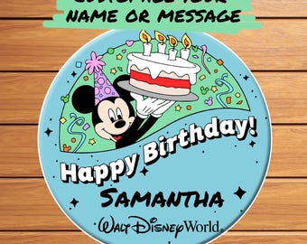 Custom Happy Birthday Disney Magnet • Mickey Party Gift