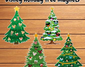 Disney Christmas Tree Magnets • Holiday Resort Door Decor