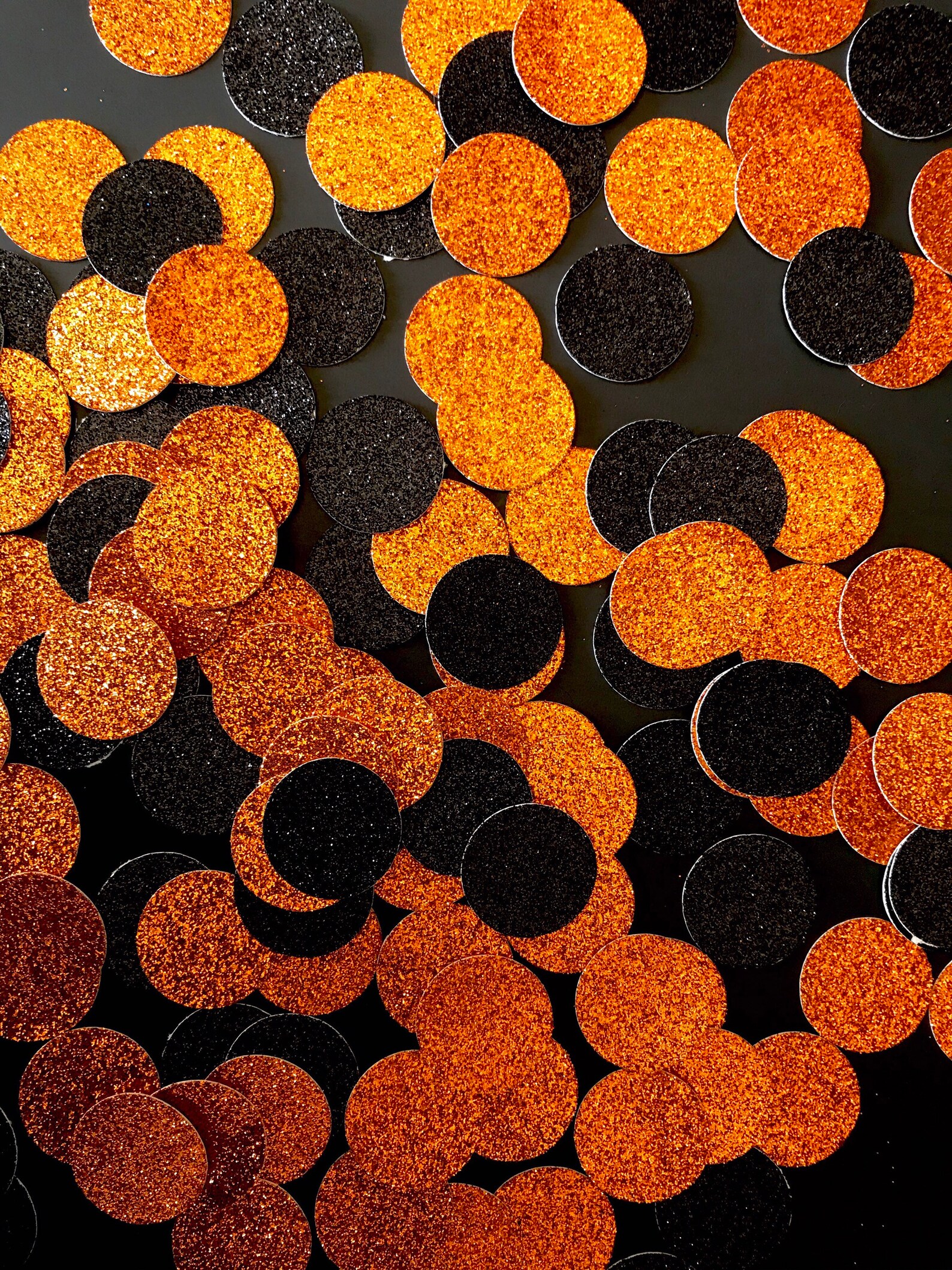 Orange and Black Glitter Confetti | Etsy