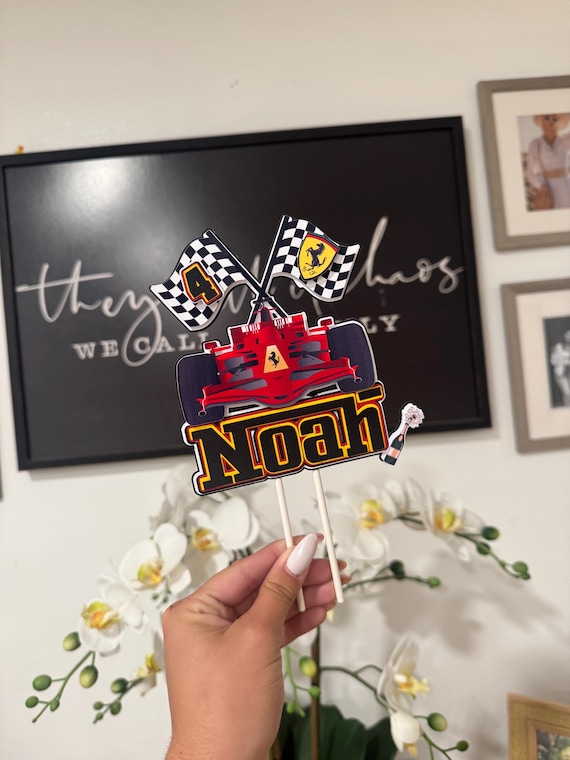 Formula One Insipred Cake Topper// Ferrari