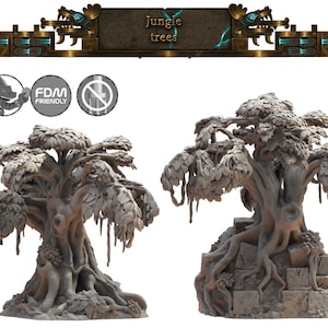 Jungle Trees Aztec Cuetzpal Lizard Aztec Lizardmen - 3d Printed Scenery for wargames wargaming 28mm 32mm 35mm